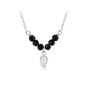 N-1460/42 - 925 Sterling silver necklace with crystal.