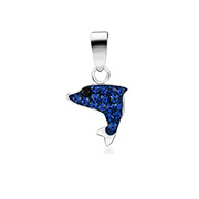 P-1647 - 925 Sterling silver pendant with crystal.