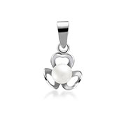 P-1815 - 925 Sterling silver pendant with synthetic pearl.