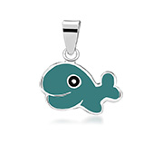 P-1827 - 925 Sterling silver pendant with enamel color.