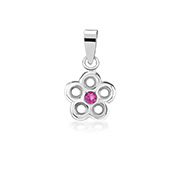 P-1926 - 925 Sterling silver pendant with crystal.
