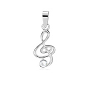 P-2247 - 925 Sterling silver pendant with crystal.