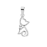 P-2256 - 925 Sterling silver pendant with crystal.