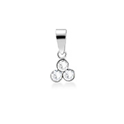 P-285 - 925 Sterling silver pendant with crystal.