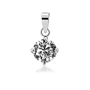 PZ-050 - 925 Sterling silver pendant with cubic zircon.