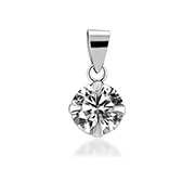 PZ-088 - 925 Sterling silver pendant with cubic zircon.