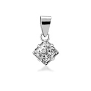 PZ-091 - 925 Sterling silver pendant with cubic zircon.