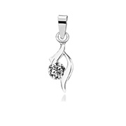PZ-400 - 925 Sterling silver pendant with cubic zircon.