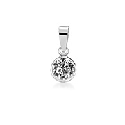 PZ-408 - 925 Sterling silver pendant with cubic zircon.