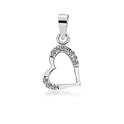 PZ-421 - 925 Sterling silver pendant with cubic zircon.