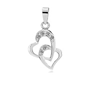 PZ-433 - 925 Sterling silver pendant with cubic zircon.