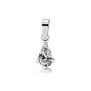 PZ-541 - 925 Sterling silver pendant with cubic zircon.