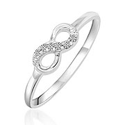 RI-1119 - 925 Sterling silver ring with cubic zircon.