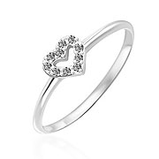 RI-1125 - 925 Sterling silver ring with cubic zircon.