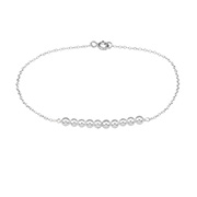 BL-2110 - 925 Sterling silver bracelet with synthetic pearl.