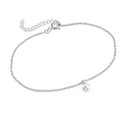 BL-2220 - 925 Sterling silver bracelet with synthetic pearl.