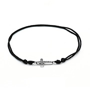 BL-4987 - Cord bracelet with 925 Sterling silver.