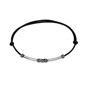 BL-4994 - Cord bracelet with 925 Sterling silver.