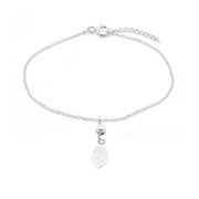 BL-805 - 925 Sterling silver bracelet with synthetic pearl.