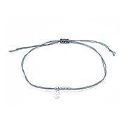 BL-8202 - Cord bracelet with 925 Sterling silver.
