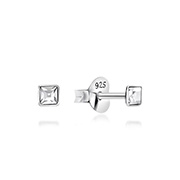 E-005 - 925 Sterling silver stud with crystals.