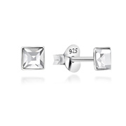 E-006 - 925 Sterling silver stud with crystals.