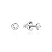E-093 - 925 Sterling silver stud with crystals.