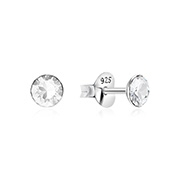 E-095 - 925 Sterling silver stud with crystals.