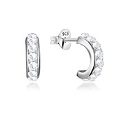 E-11738 - 925 Sterling silver stud with multi crystals.