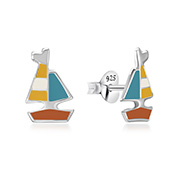 E-12022 - 925 Sterling silver stud with Enamel color.