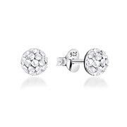 E-12287 - 925 Sterling silver stud with multi crystals.