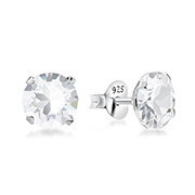 E-12390 - 925 Sterling silver stud with crystals.