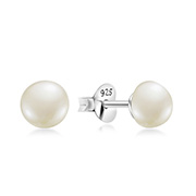 E-12431/1 - 925 Sterling silver stud with fresh water pearl.