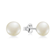 E-12432/1 - 925 Sterling silver stud with fresh water pearl.