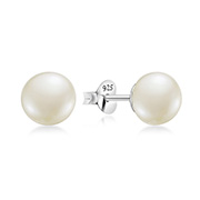 E-12433/1 - 925 Sterling silver stud with fresh water pearl.