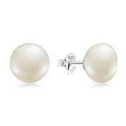 E-12434/1 - 925 Sterling silver stud with fresh water pearl.