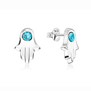 E-12732 - 925 Sterling silver stud with crystals.