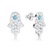 E-12750 - 925 Sterling silver stud with multi crystals.