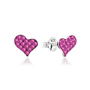 E-13008 - 925 Sterling silver stud with multi crystals.