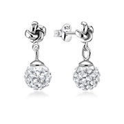E-13392 - 925 Sterling silver stud with multi crystals.