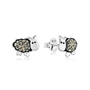 E-13455 - 925 Sterling silver stud with Enamel color.
