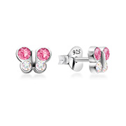 E-1356 - 925 Sterling silver stud with crystals.
