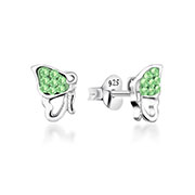 E-13640 - 925 Sterling silver stud with multi crystals.