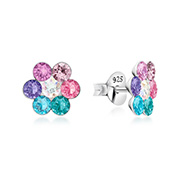 E-13670 - 925 Sterling silver stud with crystals.