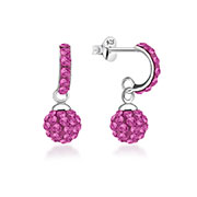 E-13772 - 925 Sterling silver stud with multi crystals.
