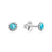 E-13779 - 925 Sterling silver stud with crystals.