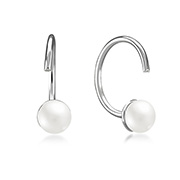 E-14145 - 925 Sterling silver earring with synthetic pearl.