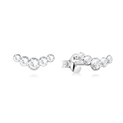E-14221 - 925 Sterling silver stud with crystals.