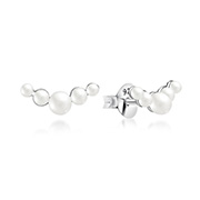 E-14222 - 925 Sterling silver stud with synthetic pearl.