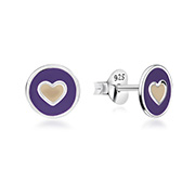 E-14375 - 925 Sterling silver stud with Enamel color.